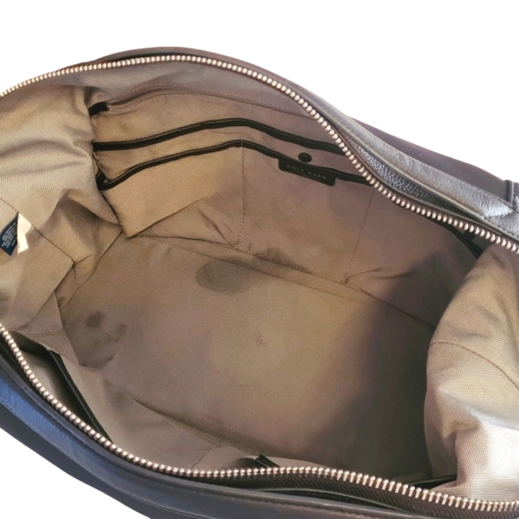 COLE HAAN Large Grandseries Black Neoprene Weekender Shoulder Bag/Tote/Duffle - Picture 12 of 15